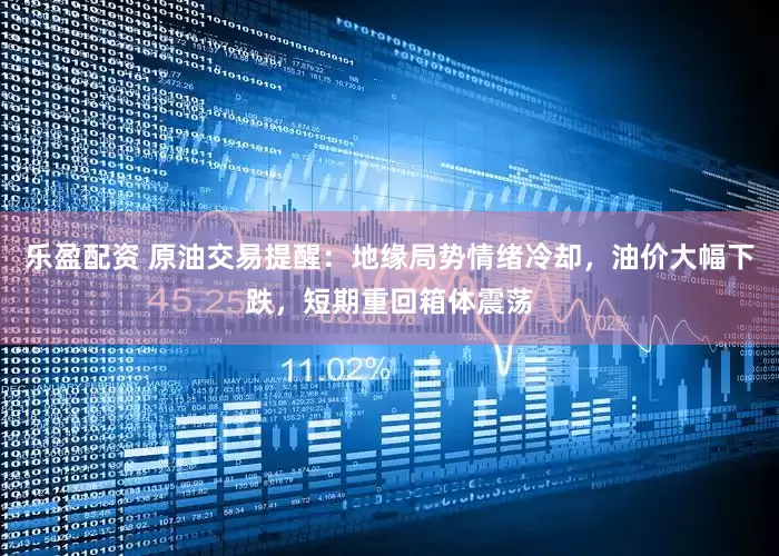 乐盈配资 原油交易提醒：地缘局势情绪冷却，油价大幅下跌，短期重回箱体震荡